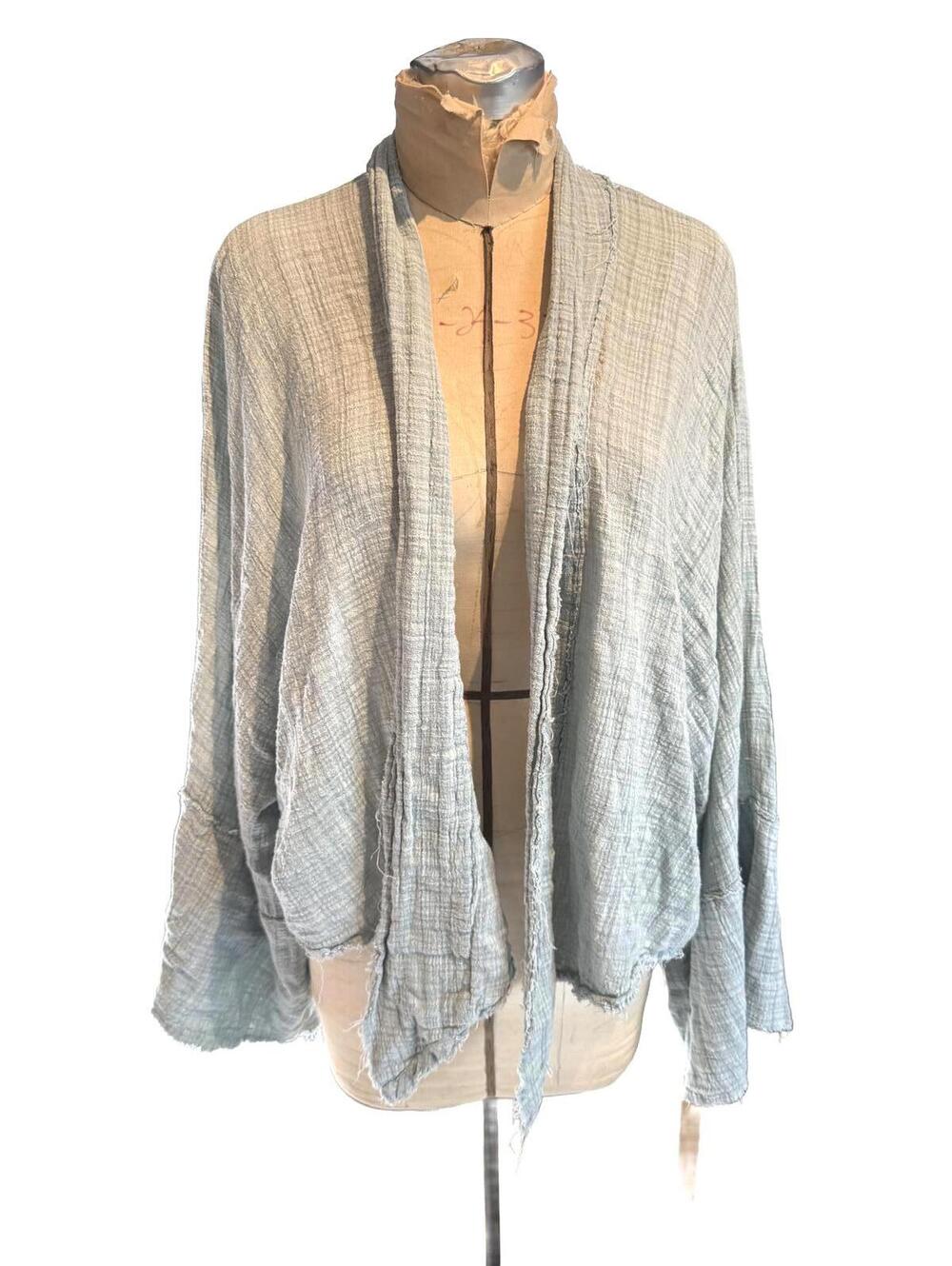 Lightweight Gray Open Front Cardigan